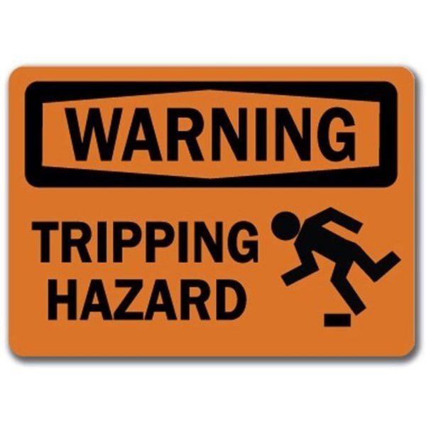 Signmission Warning Sign-Tripping Hazard with Graphic-10in x 14in OSHA Safety Sign, 14" H, WS-Tripping WS-Tripping